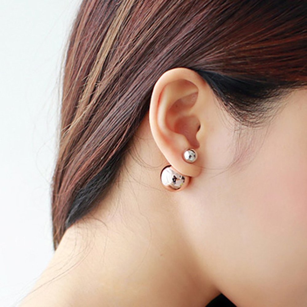 Sterling Silver Front-Back Post Earrings